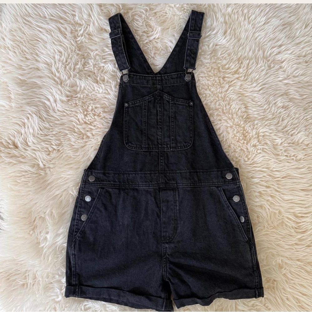 Old Navy Charcoal Denim Overalls